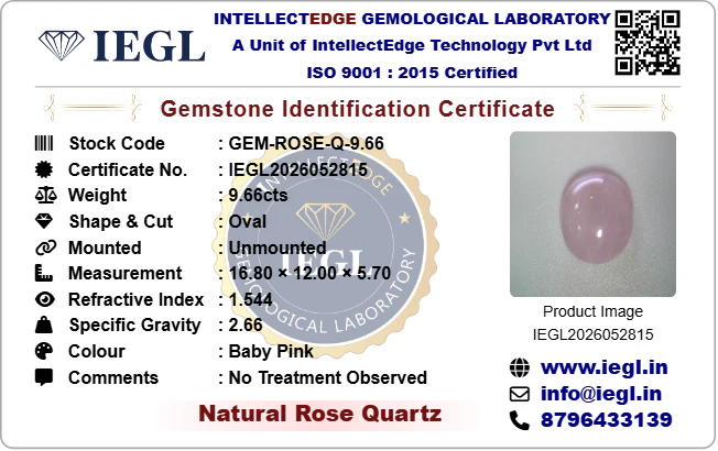 Rose Quartz - 9.66 Carat - Image 3