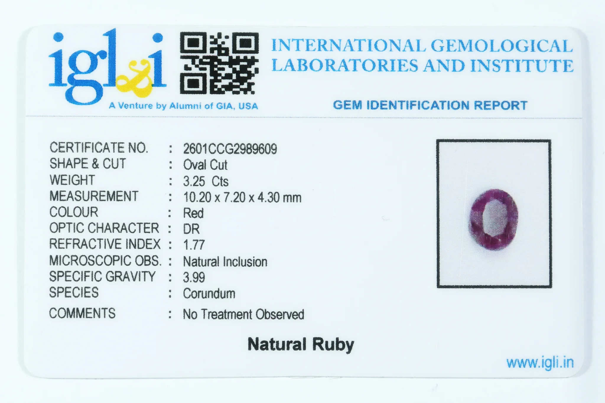 Indian Ruby 3.25 Carat - Image 3