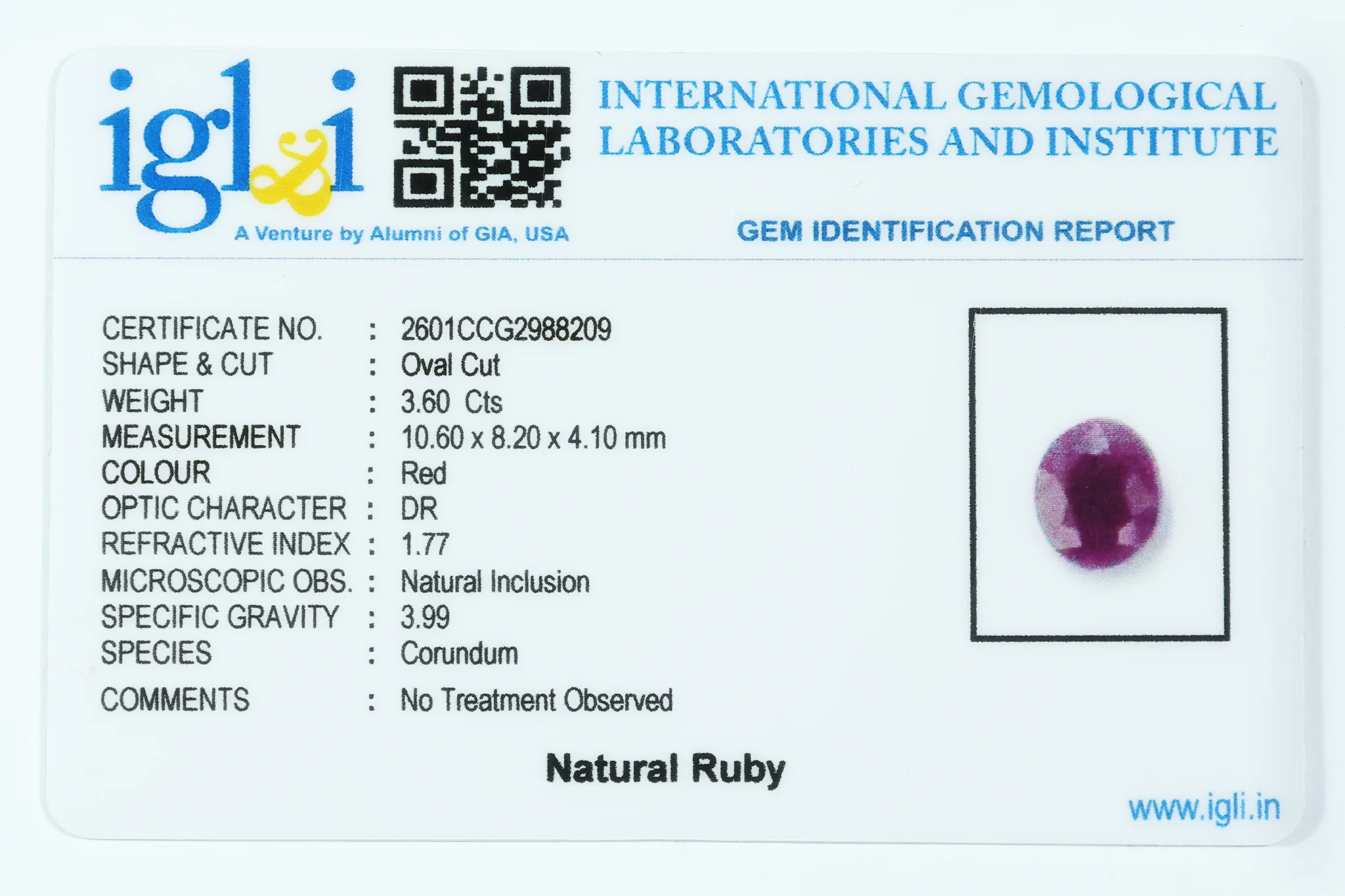 Indian Ruby 3.60 Carat - Image 3