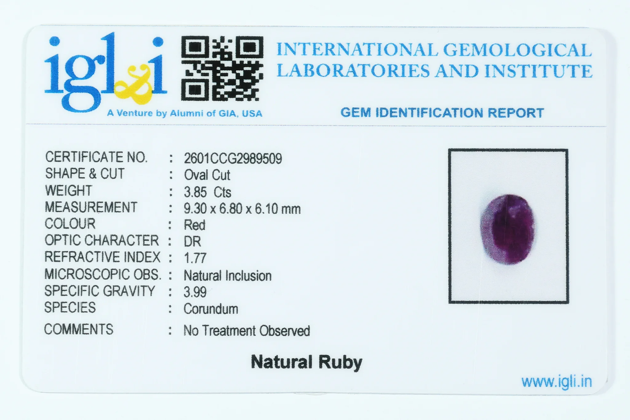 Indian Ruby 3.85 Carat - Image 3