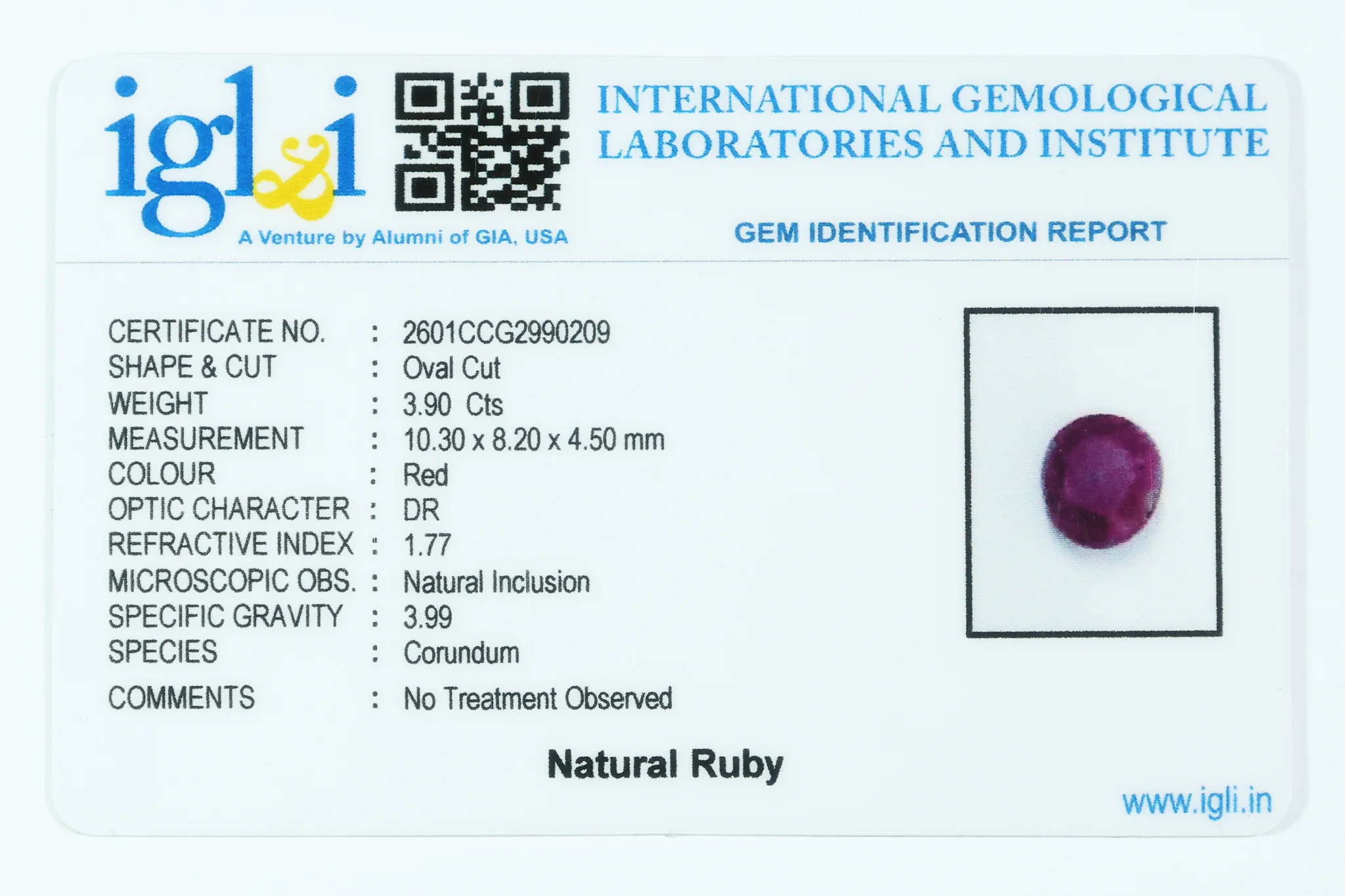 Indian Ruby 3.90 Carat - Image 3
