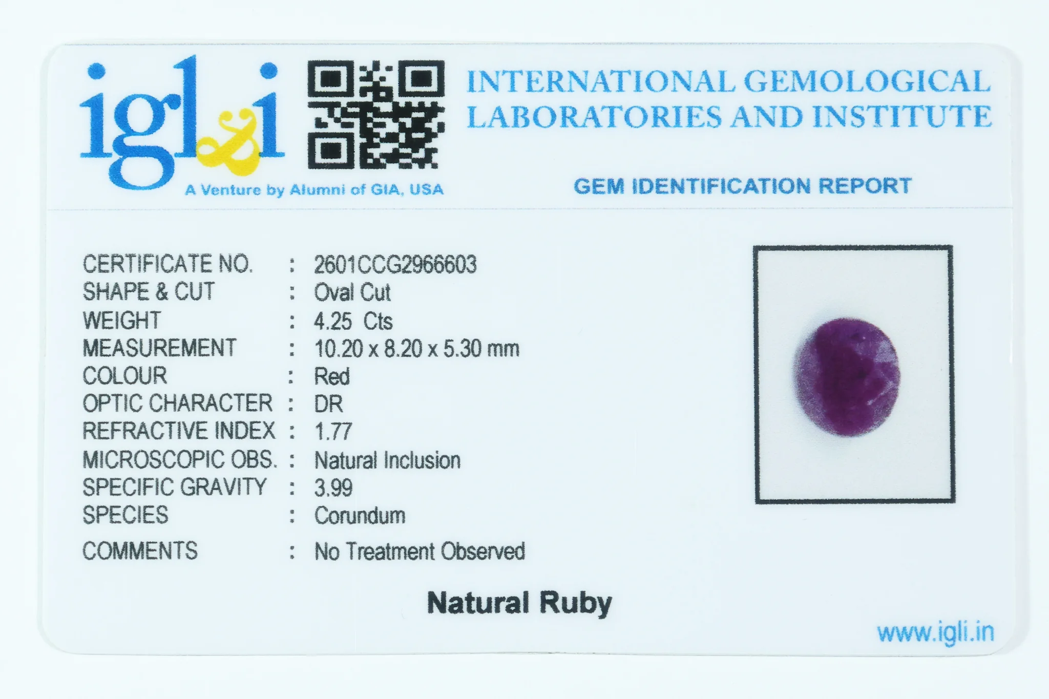 Indian Ruby 4.25 Carat - Image 3