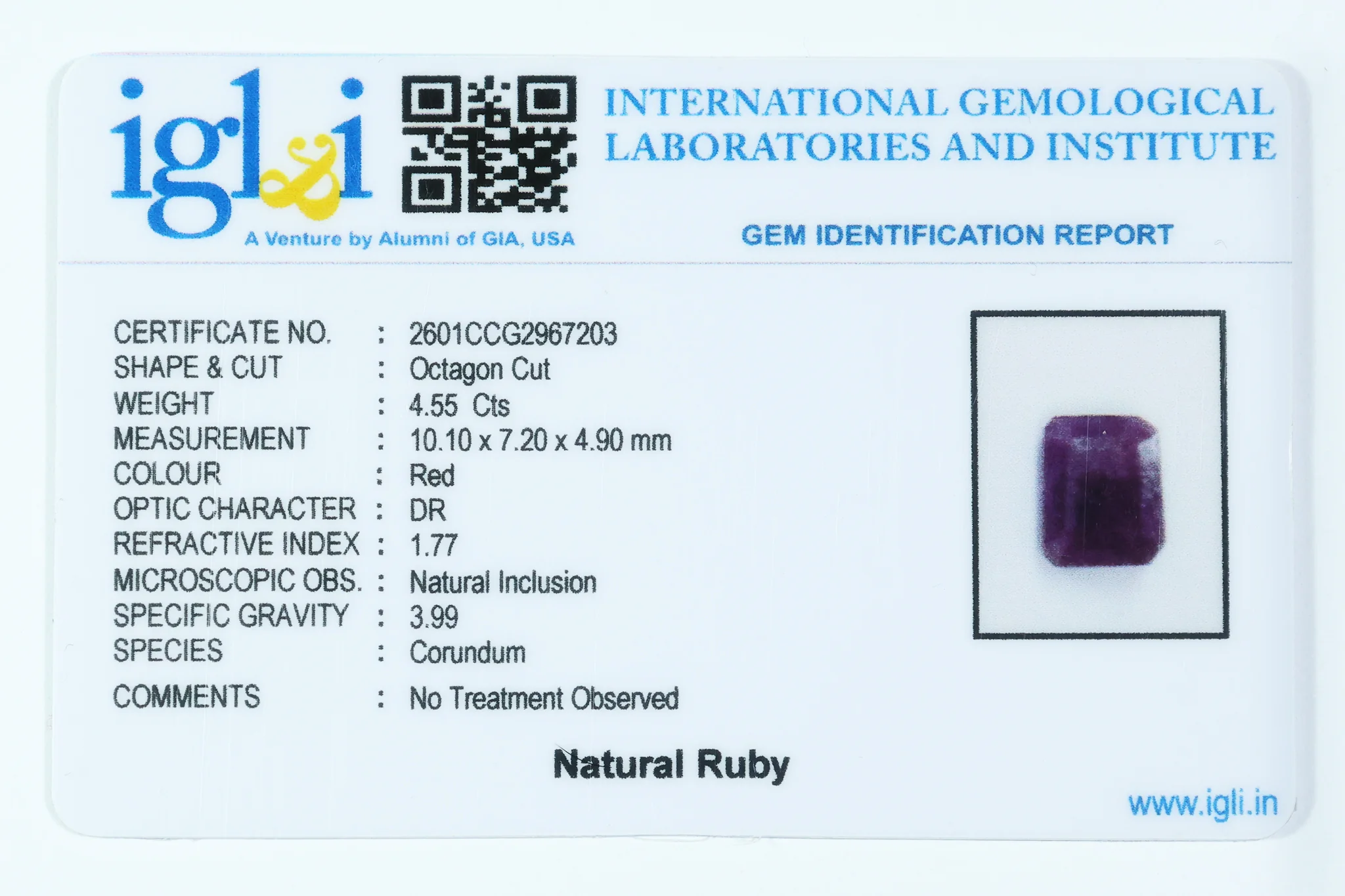 Indian Ruby 4.55 Carat - Image 3