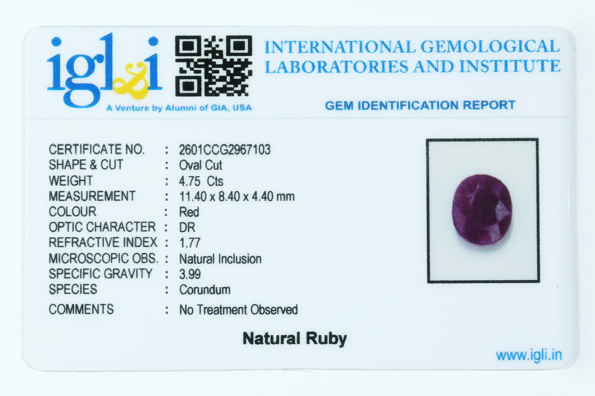 Indian Ruby 4.75 Carat - Image 3