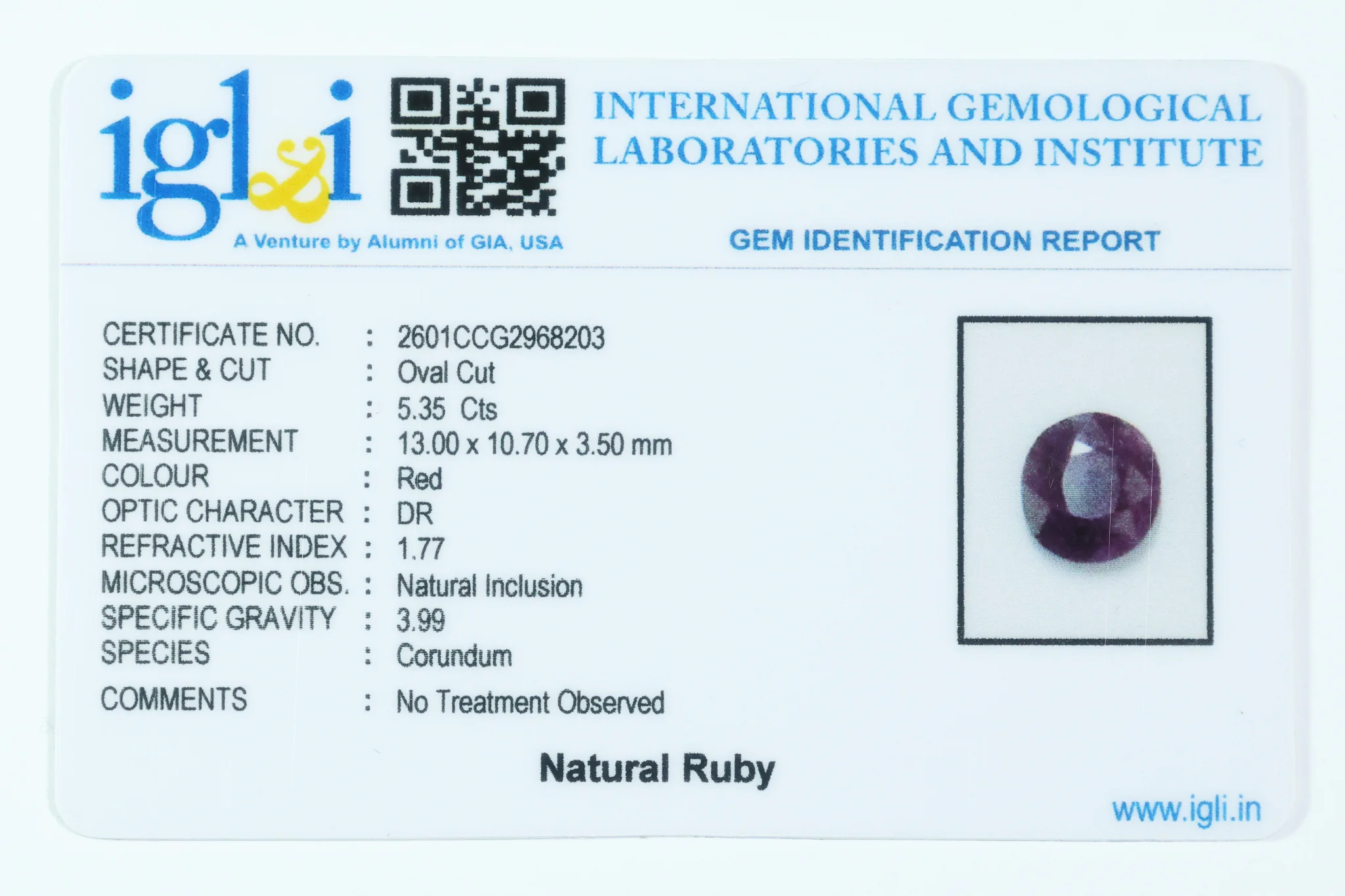 Indian Ruby 5.35 Carat - Image 3