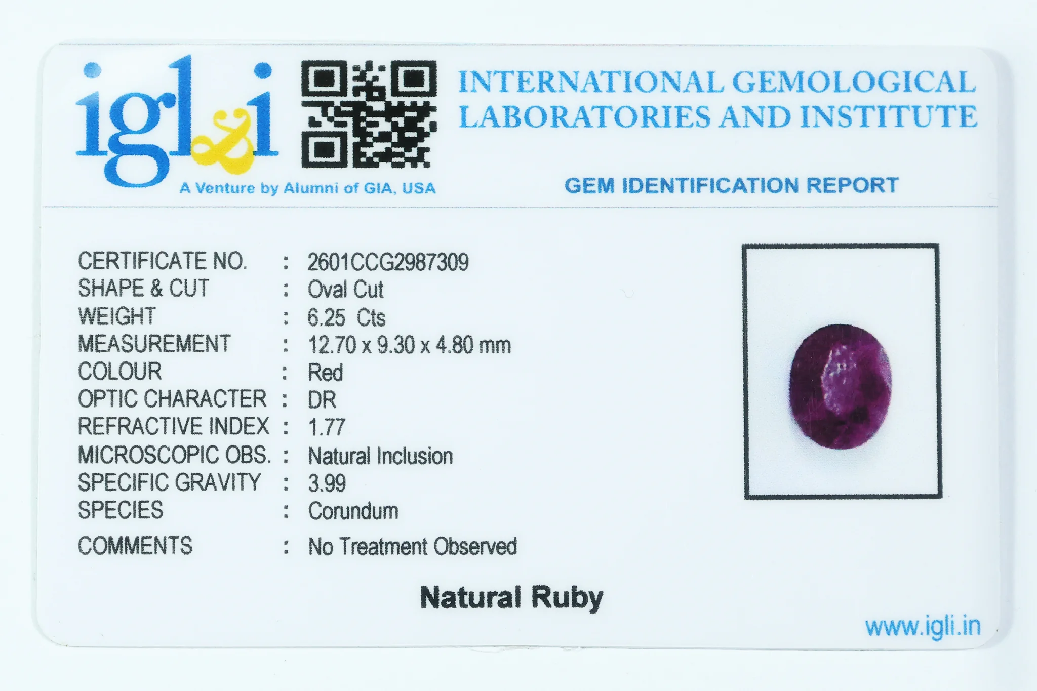Indian Ruby 6.25 Carat - Image 3
