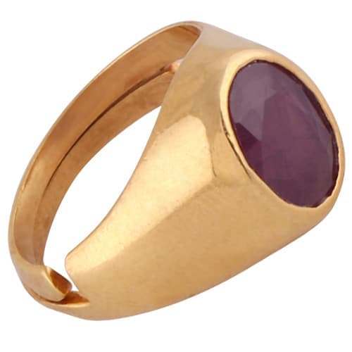 Ruby (Manikya) Panchdhatu Ring | Lab certified | Adjustable Ring - Image 4