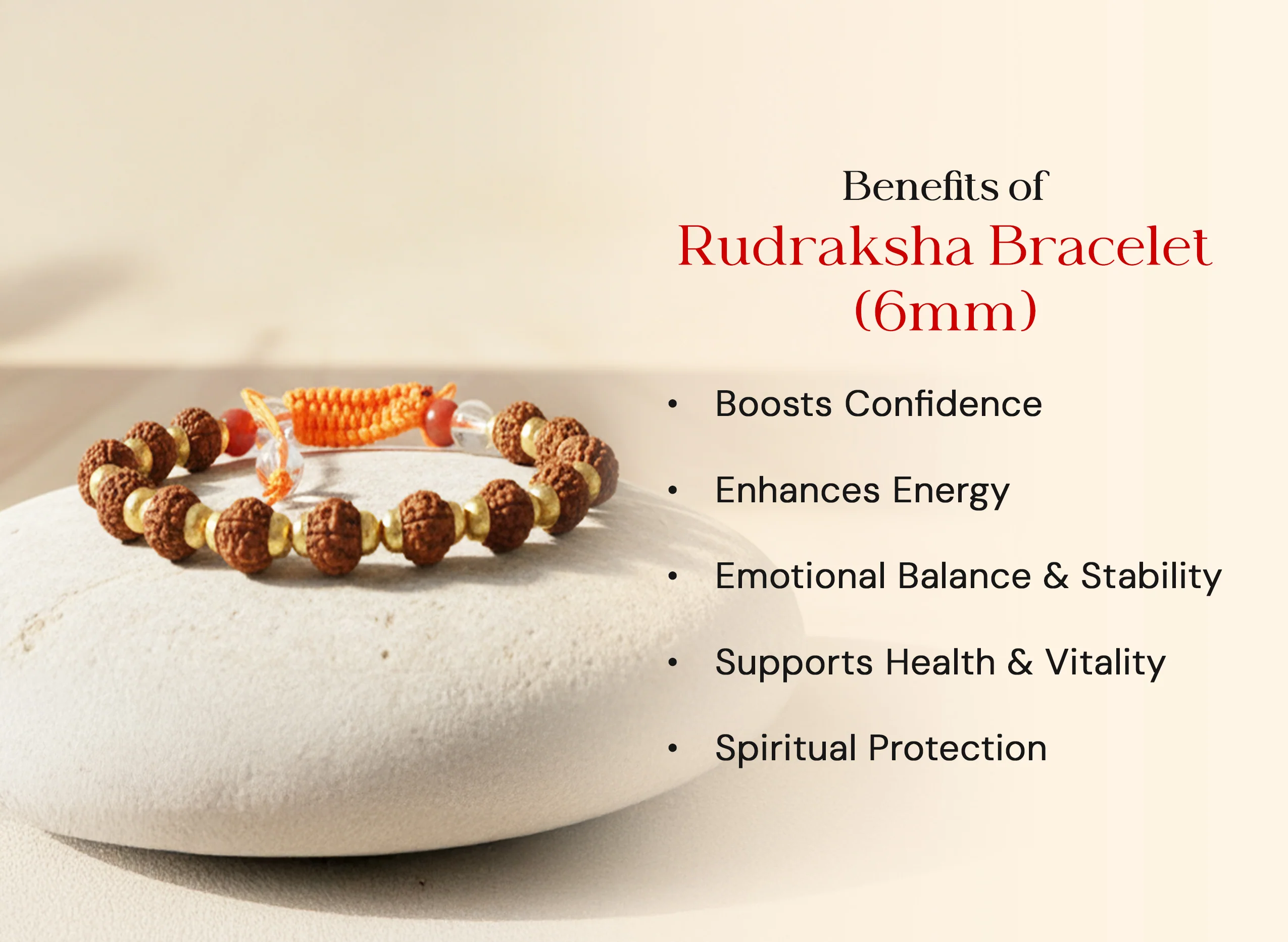 Rudraksha Bracelet (6 mm) - Image 2