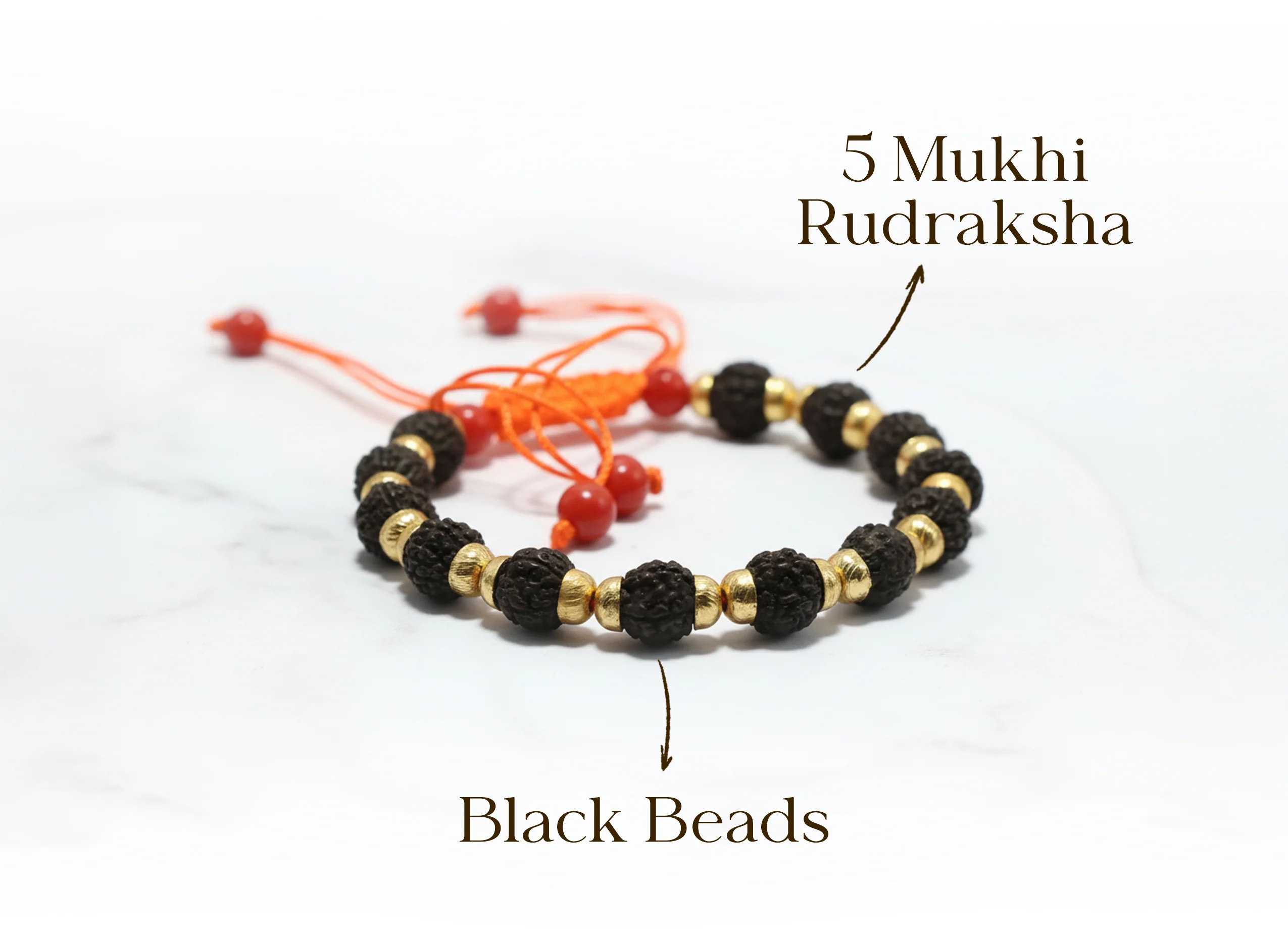 Rudraksha Bracelet Black Beads Bracelet - Image 3