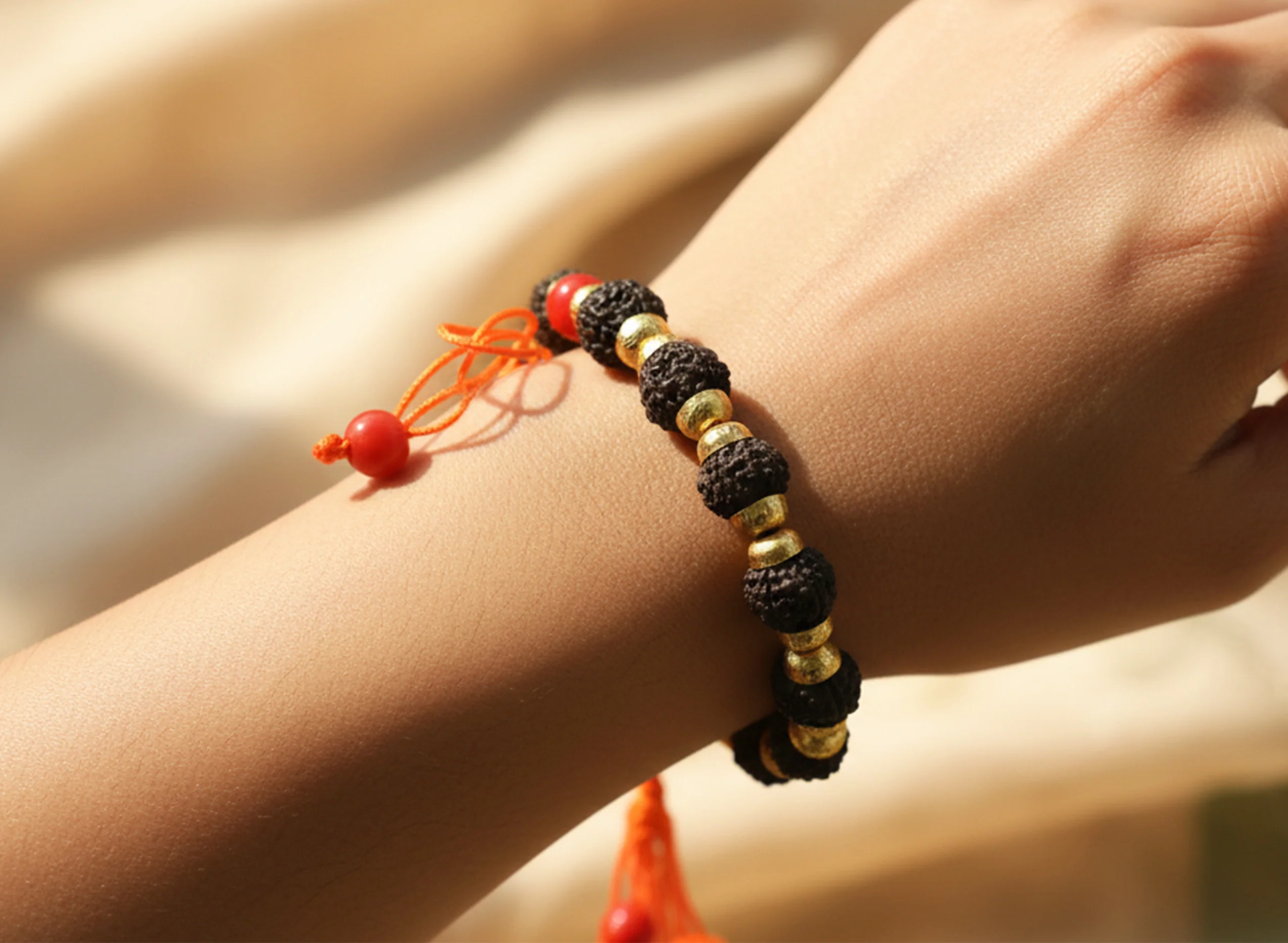 Rudraksha Bracelet Black Beads Bracelet - Image 4