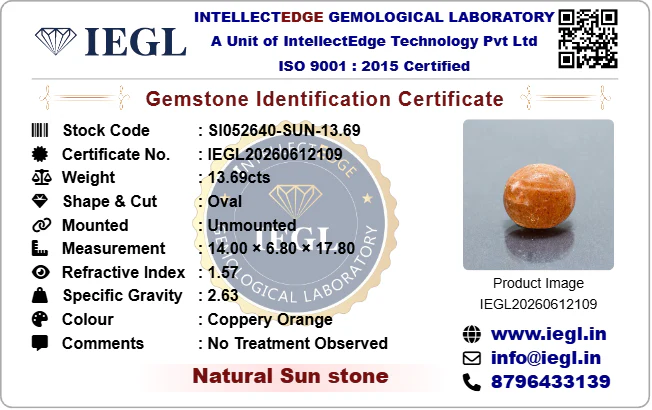 Sunstone - 13.69 Carat - Image 3