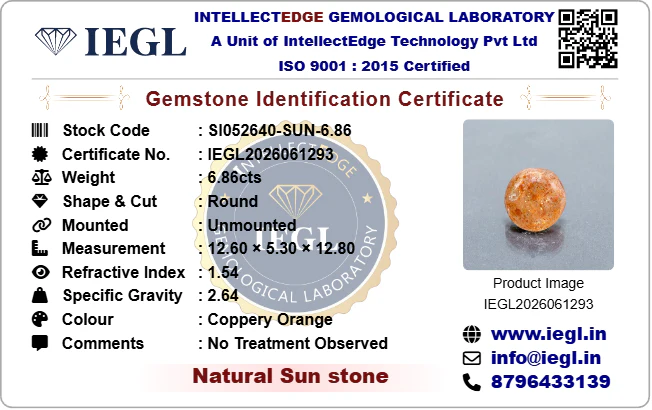 Sunstone - 6.86 Carat - Image 3