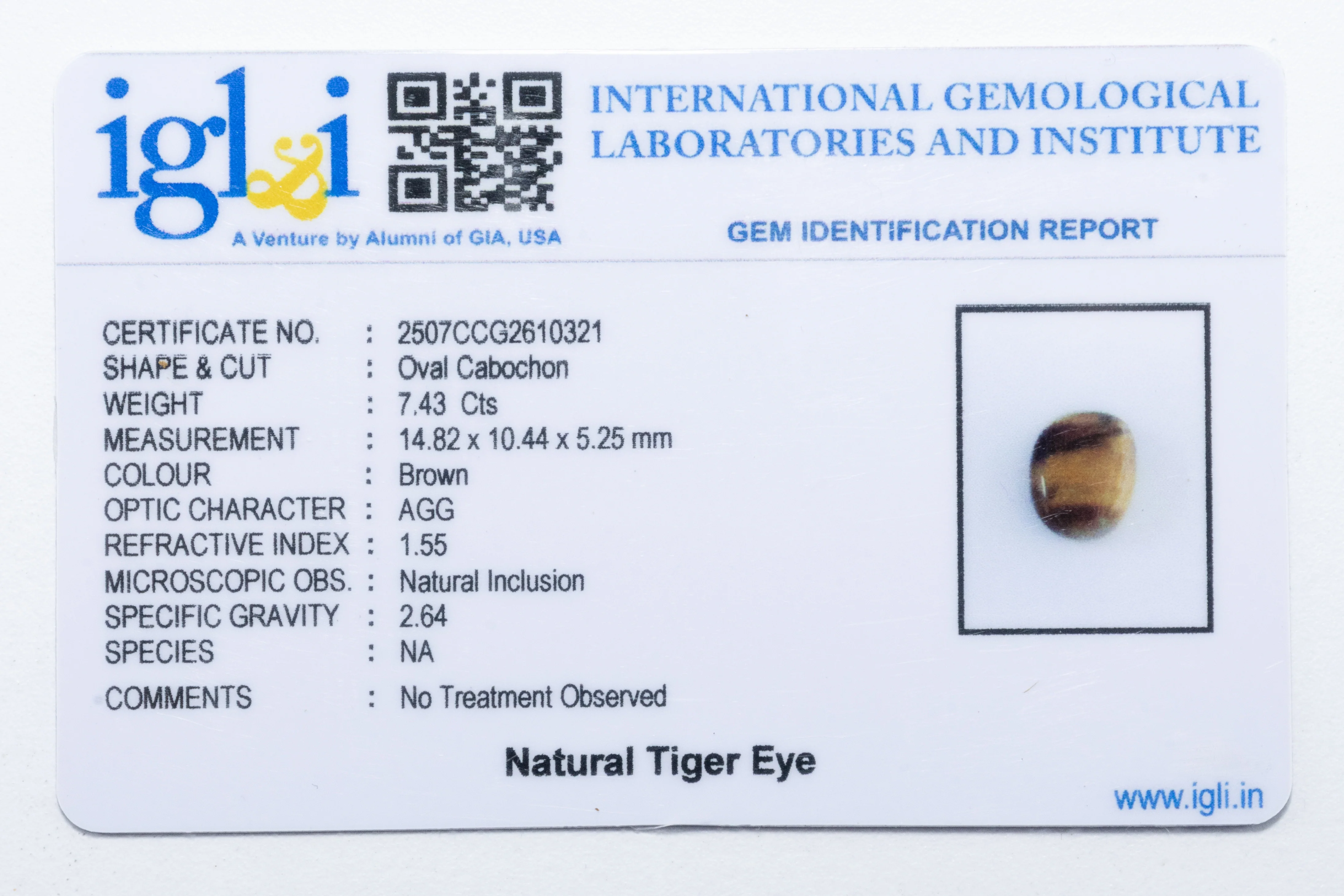 Tiger Eye 7.43 Carat - Image 3