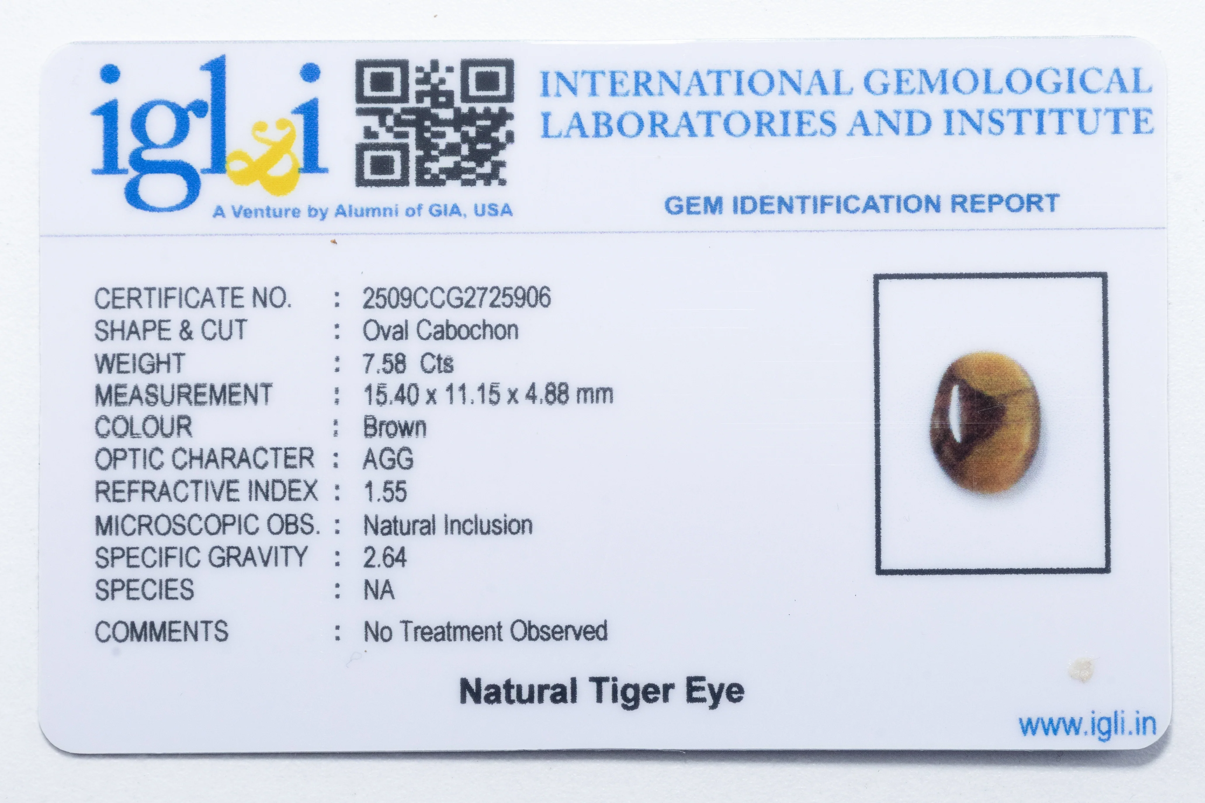 Tiger Eye 7.58 Carat - Image 3