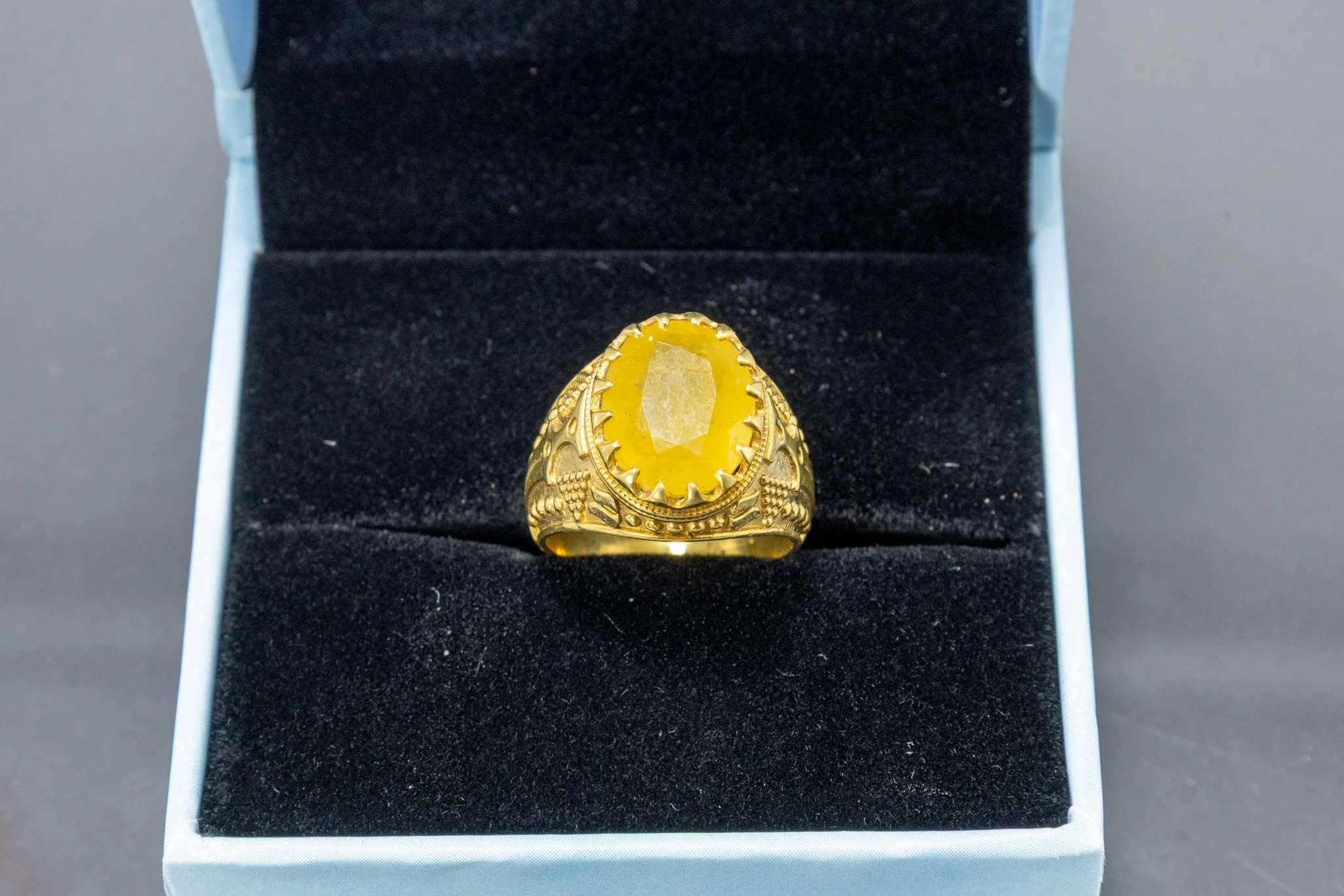 Yellow Sapphire Designer Ring (10 Ratti) - Image 6