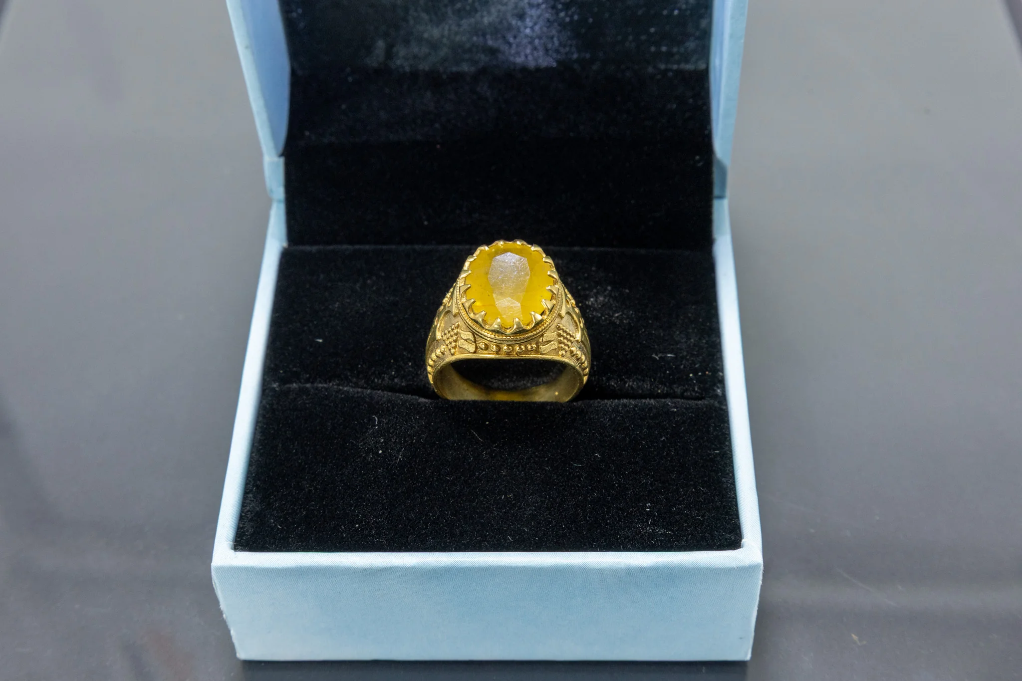 Yellow Sapphire Designer Ring (10 Ratti) - Image 8