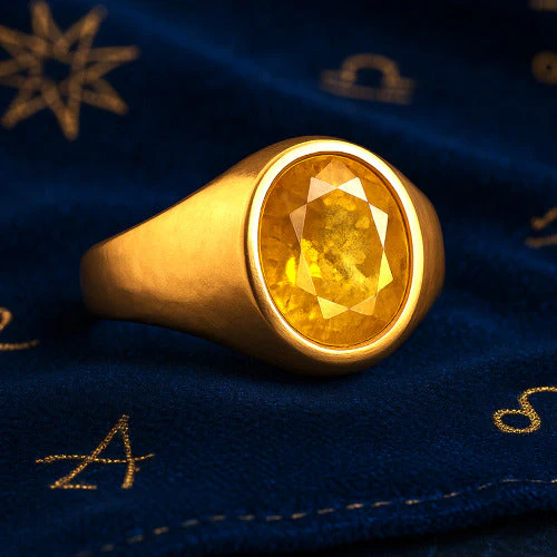 Yellow Sapphire Panchdhatu Ring - Image 3