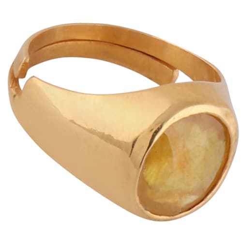 Yellow Sapphire Panchdhatu Ring - Image 6