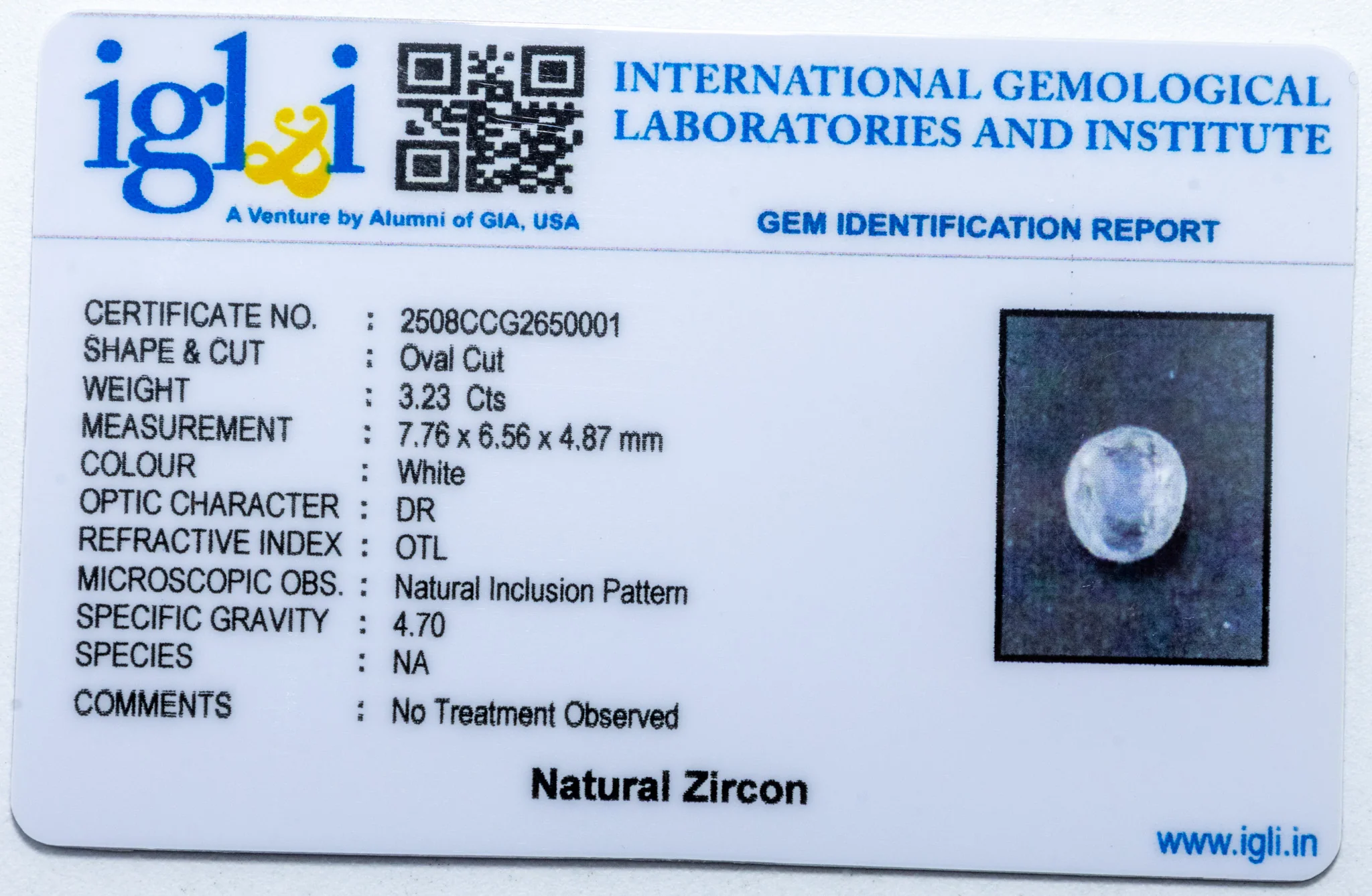 Zircon 3.23 Carat - Image 3