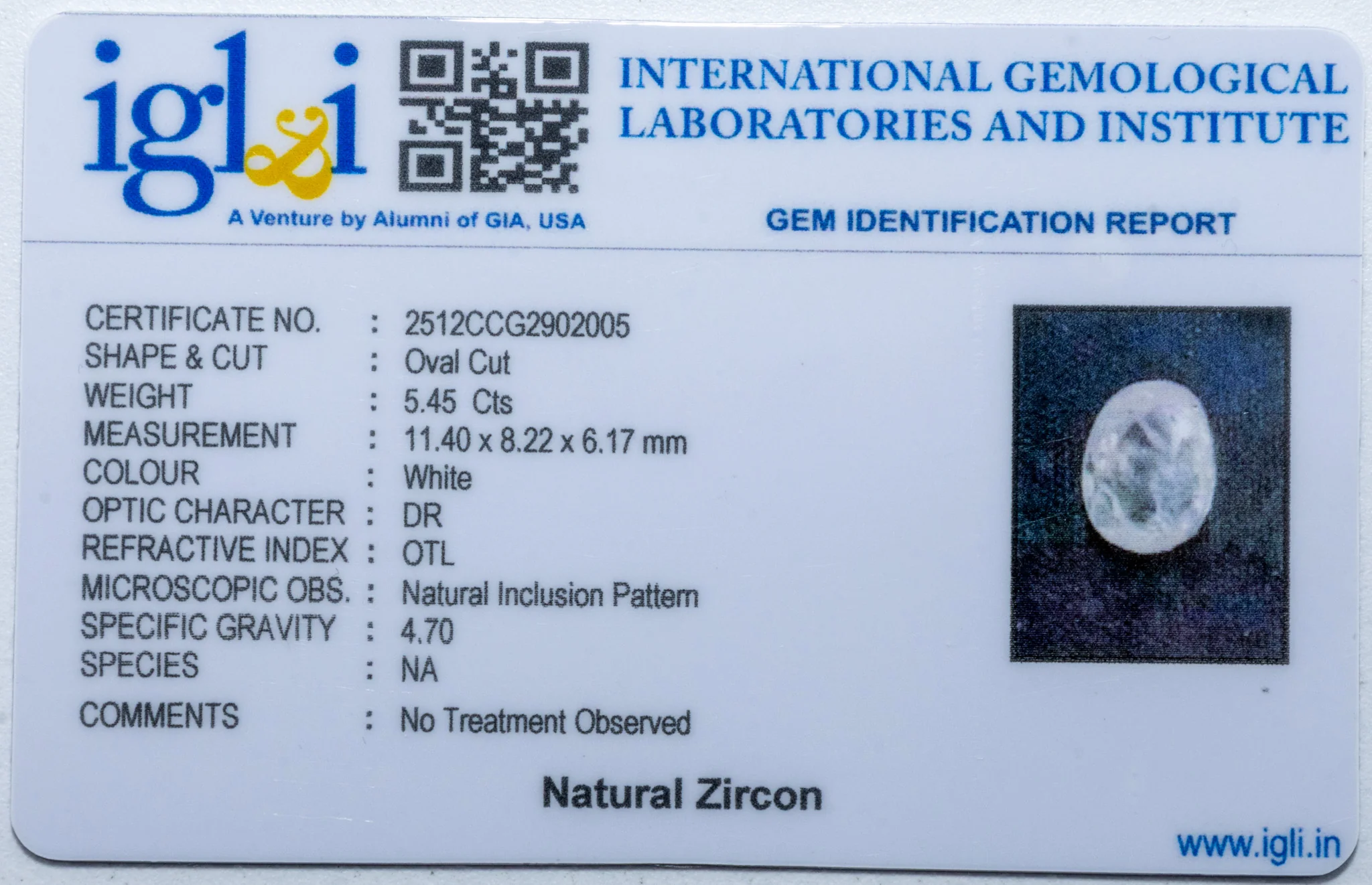 Zircon 5.45 Carat - Image 3