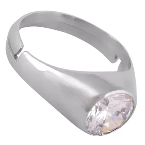 Zircon Sterling Silver Ring | Lab certified | Adjustable Ring - Image 4